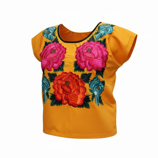 Blusa Istmeña Donaxi – Amarillo Cempasúchil