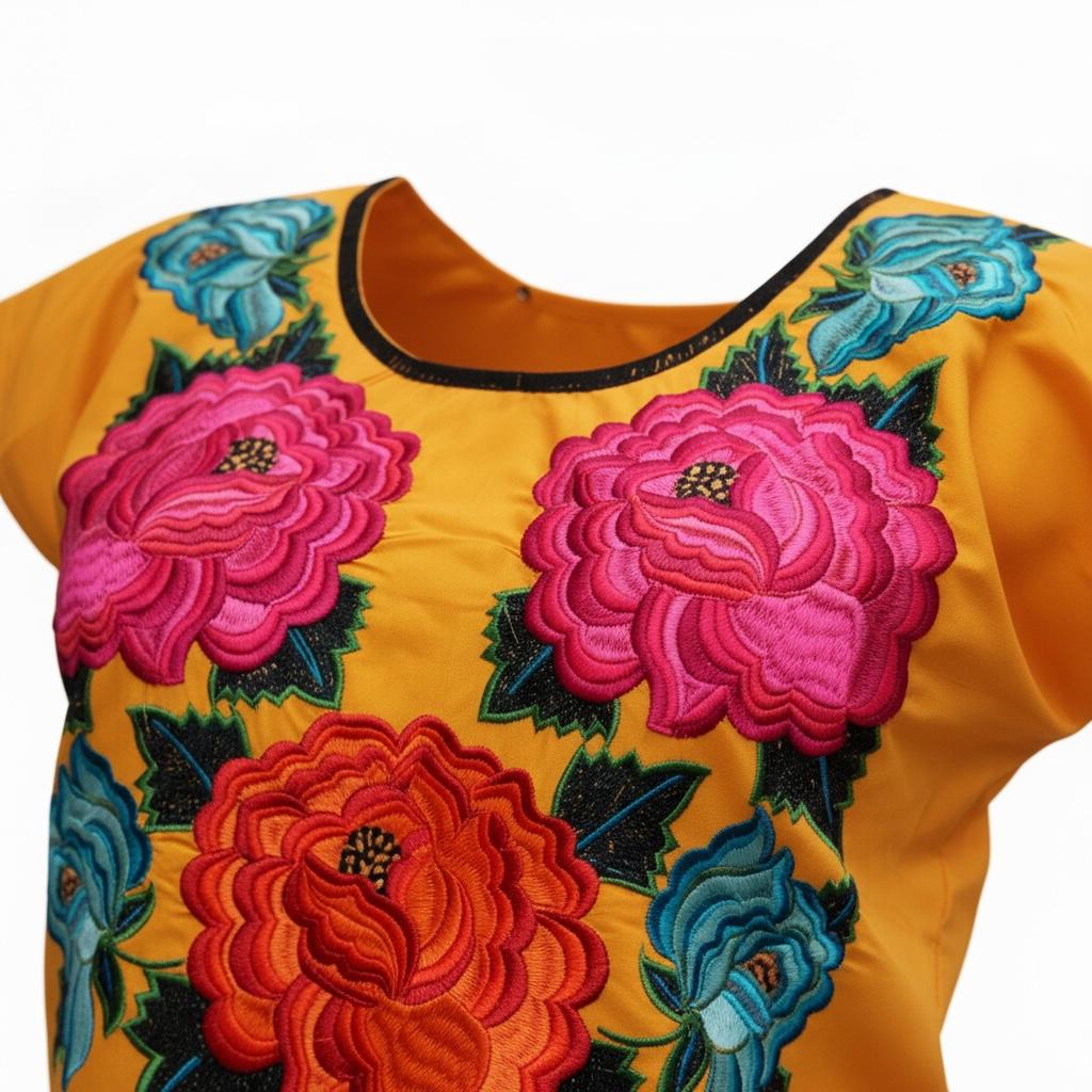 Blusa Istmeña Donaxi – Amarillo Cempasúchil