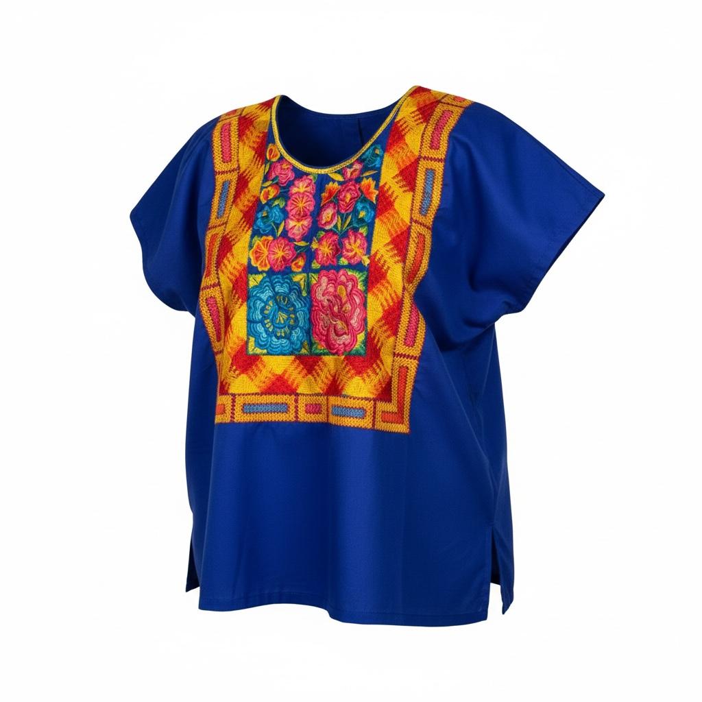 Blusa Istmeña Donaxi – Azul Añil