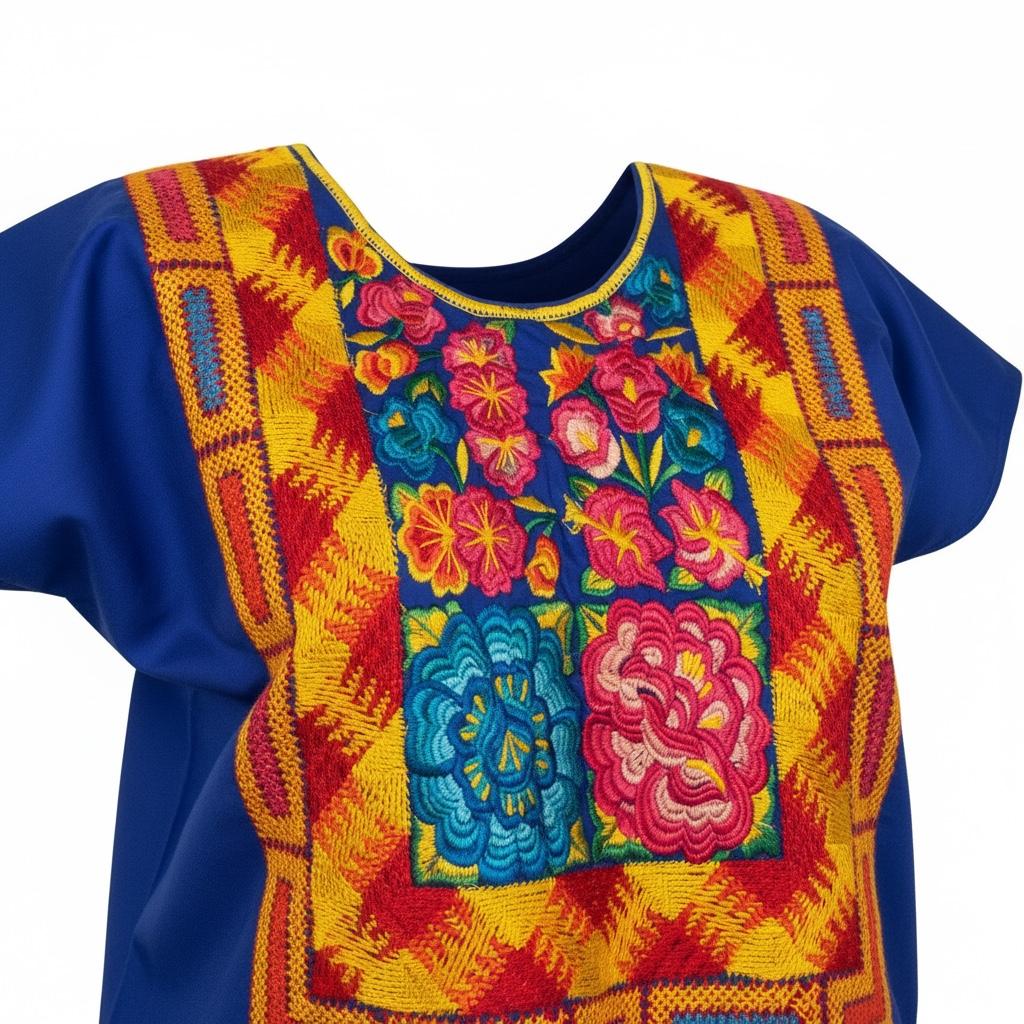 Blusa Istmeña Donaxi – Azul Añil