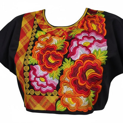 Blusa Istmeña Donaxi – Negro Tehuana