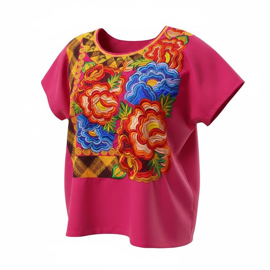 Blusa Istmeña Donaxi – Rosa Istmeño