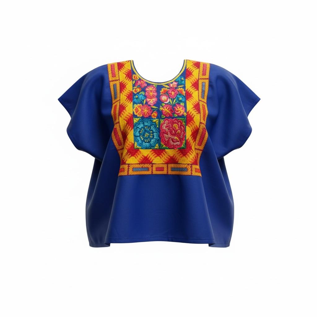 Blusa Istmeña Donaxi – Azul Añil